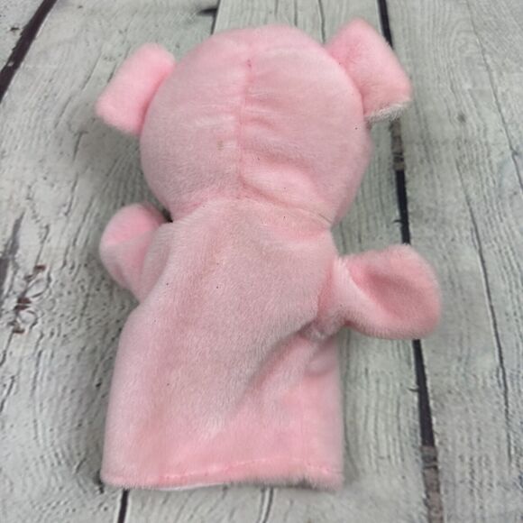 Grey‎ Elephant And Pink Pig Plush Hand Puppets Best Made Toys Lot Of 2 - Picture 6 of 10